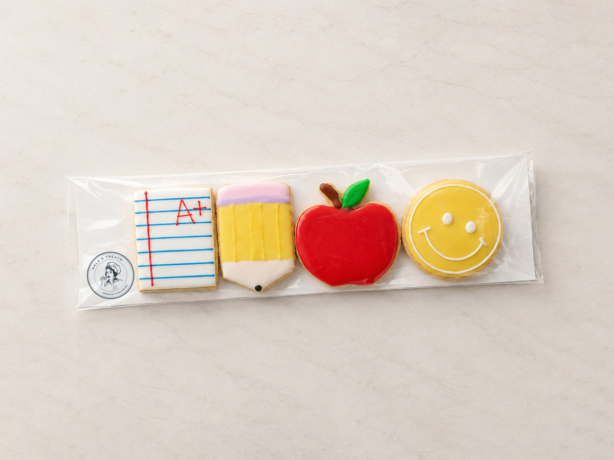 Back to School Sugar Cookies Pack of 4