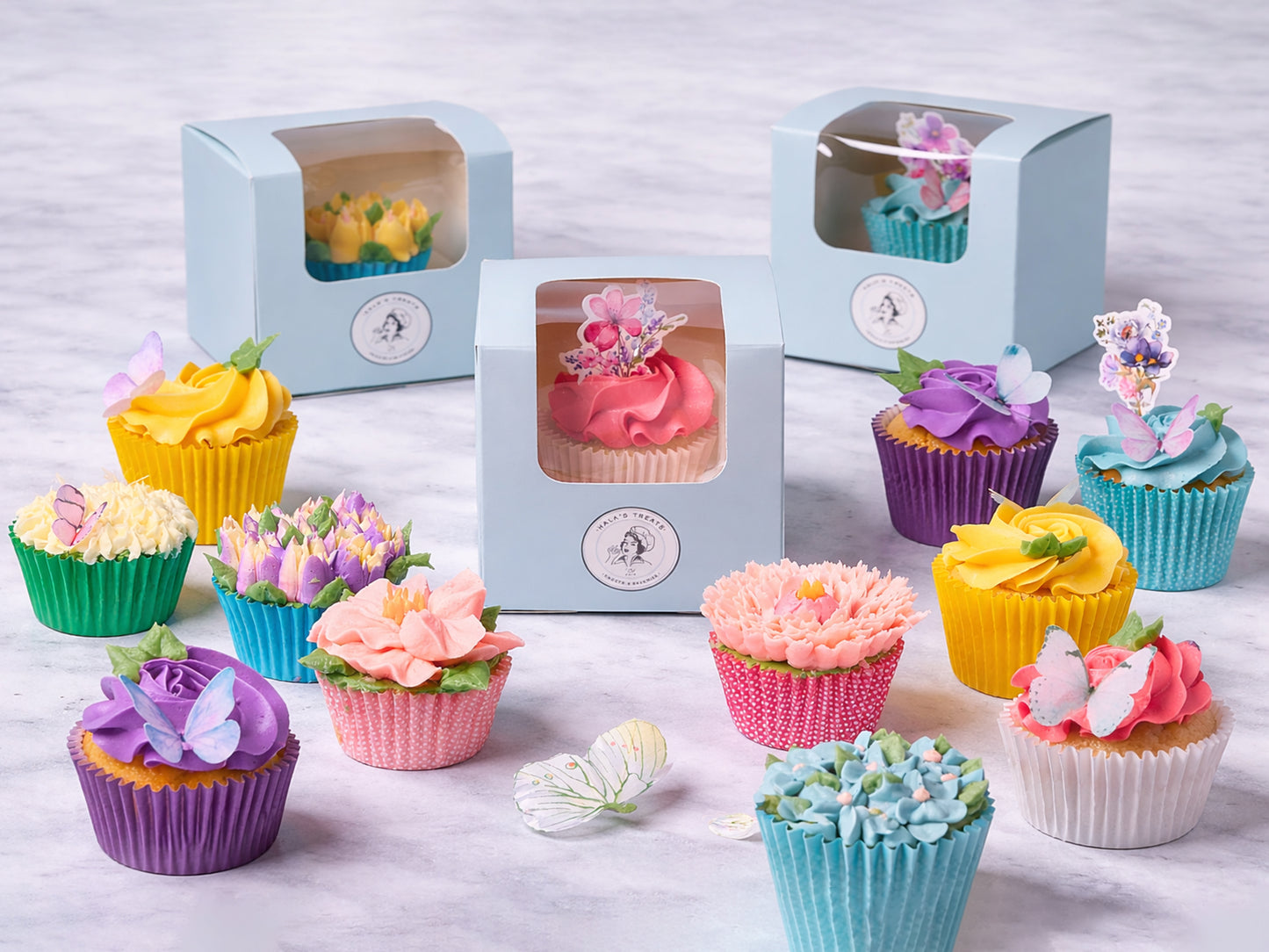 Floral Cupcake Gift Set