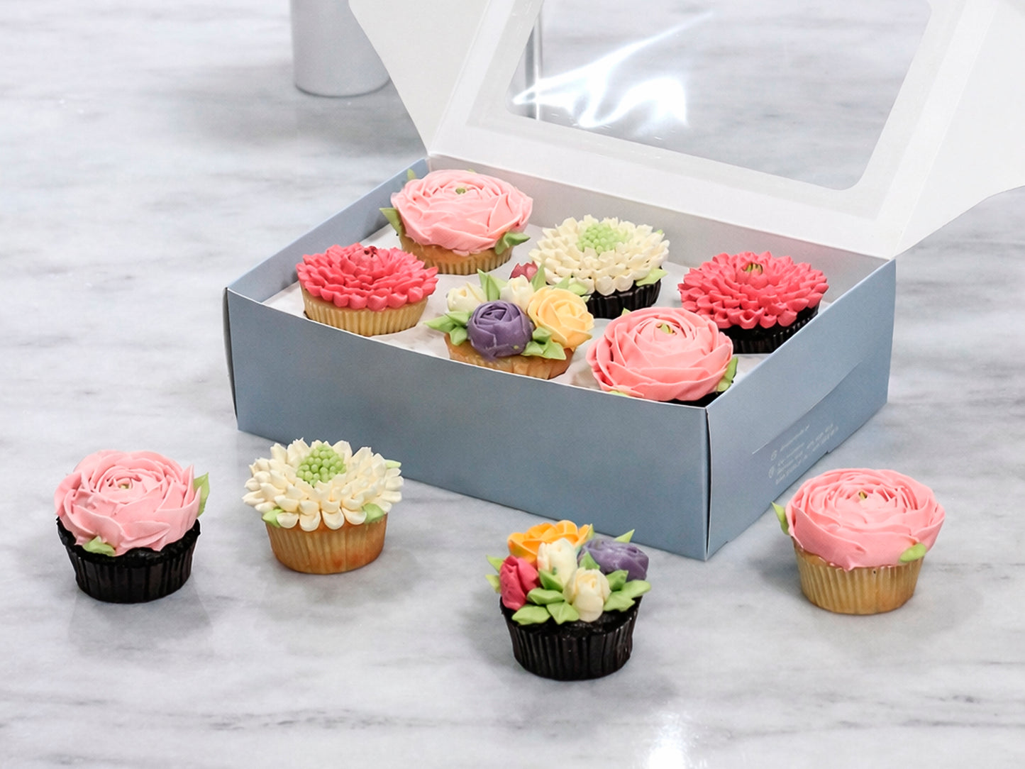Floral Cupcake Box
