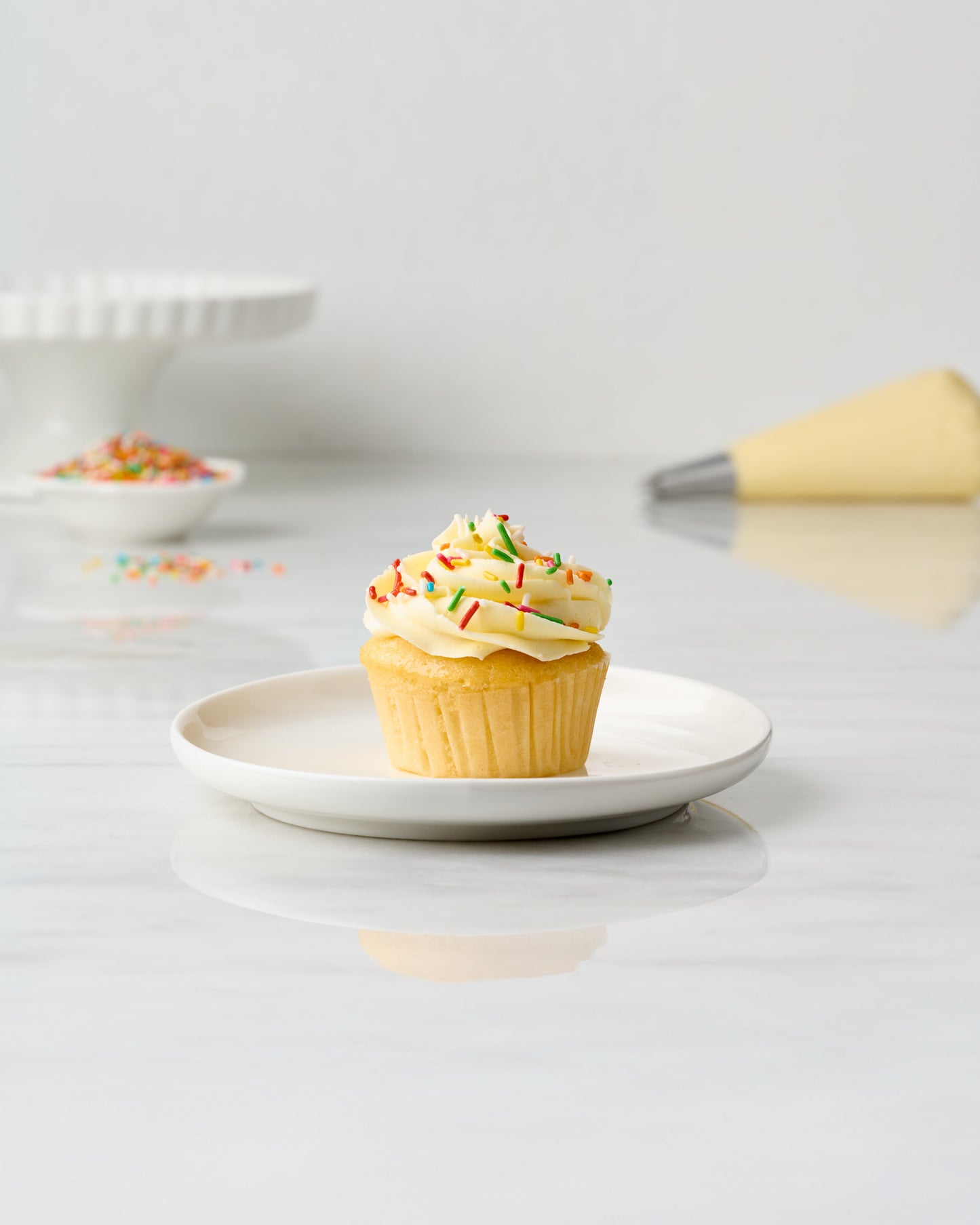 Vanilla Sprinkles Cupcake