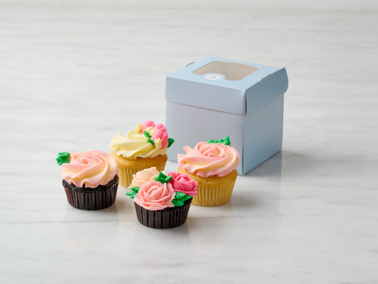 Individually Packaged Floral Cupcakes