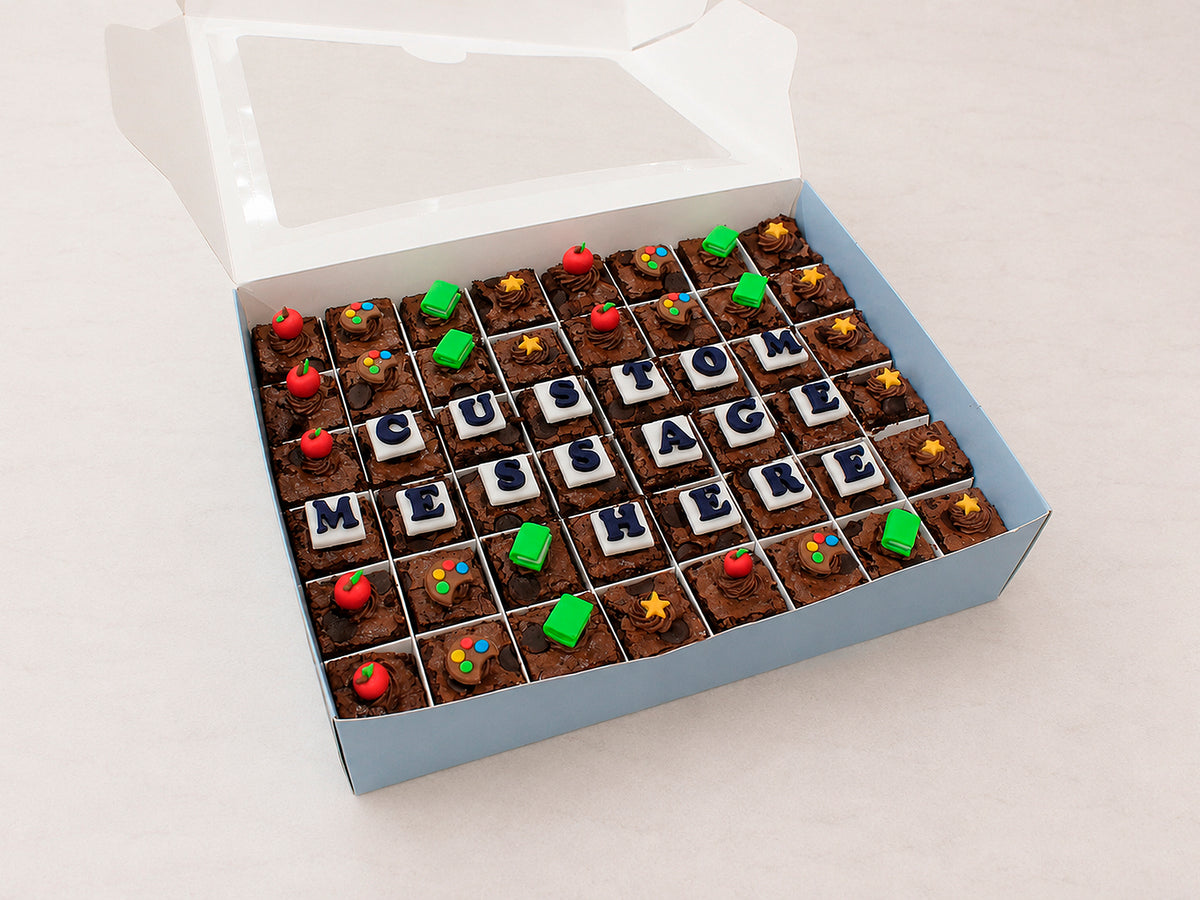 Customizable Back to School Mini Brownies Box