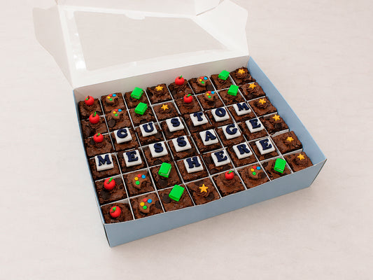 Customizable Back to School Mini Brownies Box