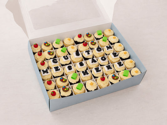 Customizable Back to School Mini Cupcake Box