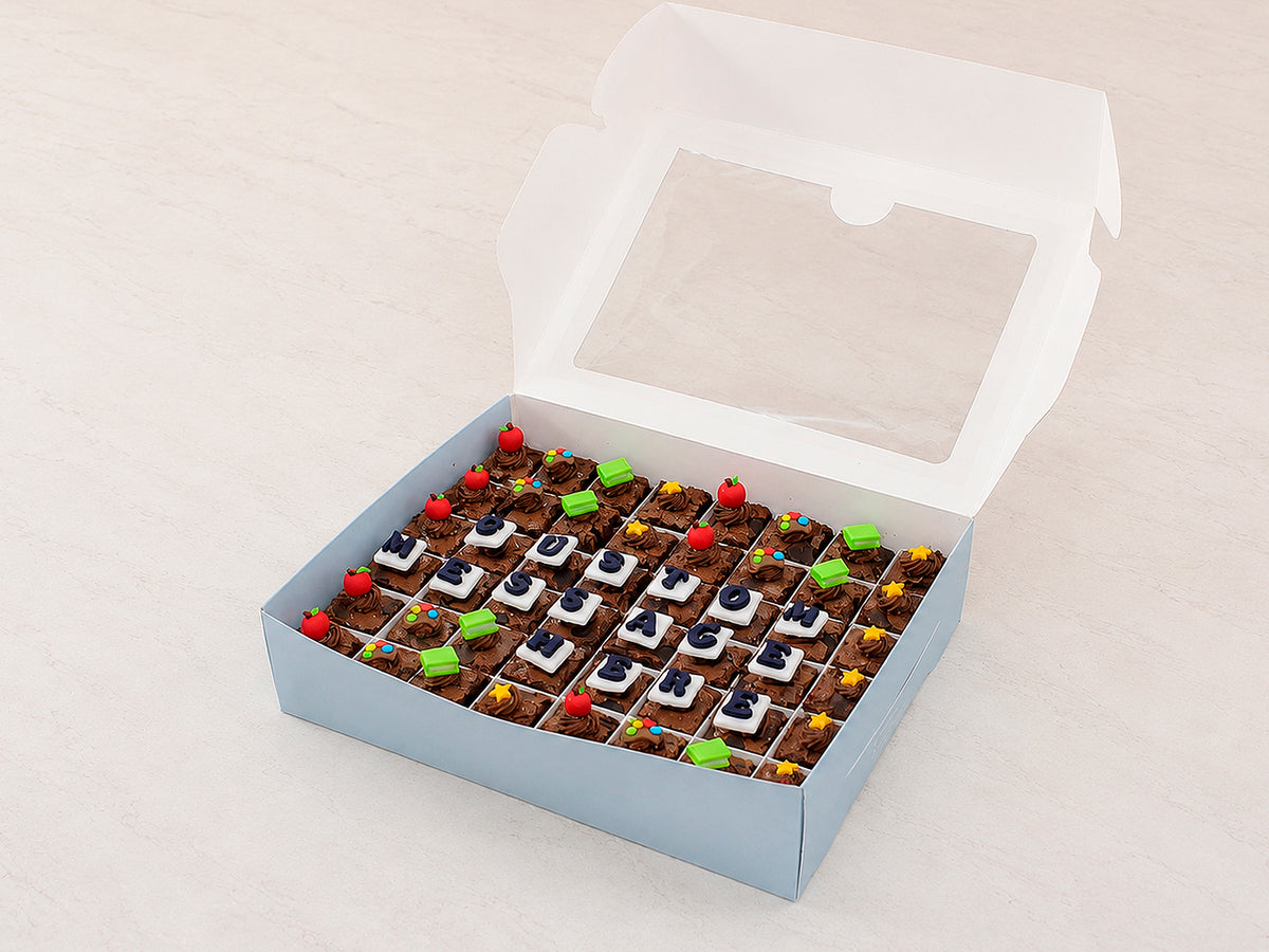 Customizable Back to School Mini Brownies Box