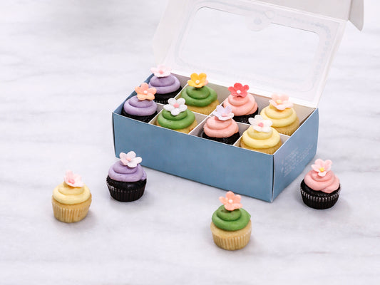 Mini Floral Cupcakes Box of 8