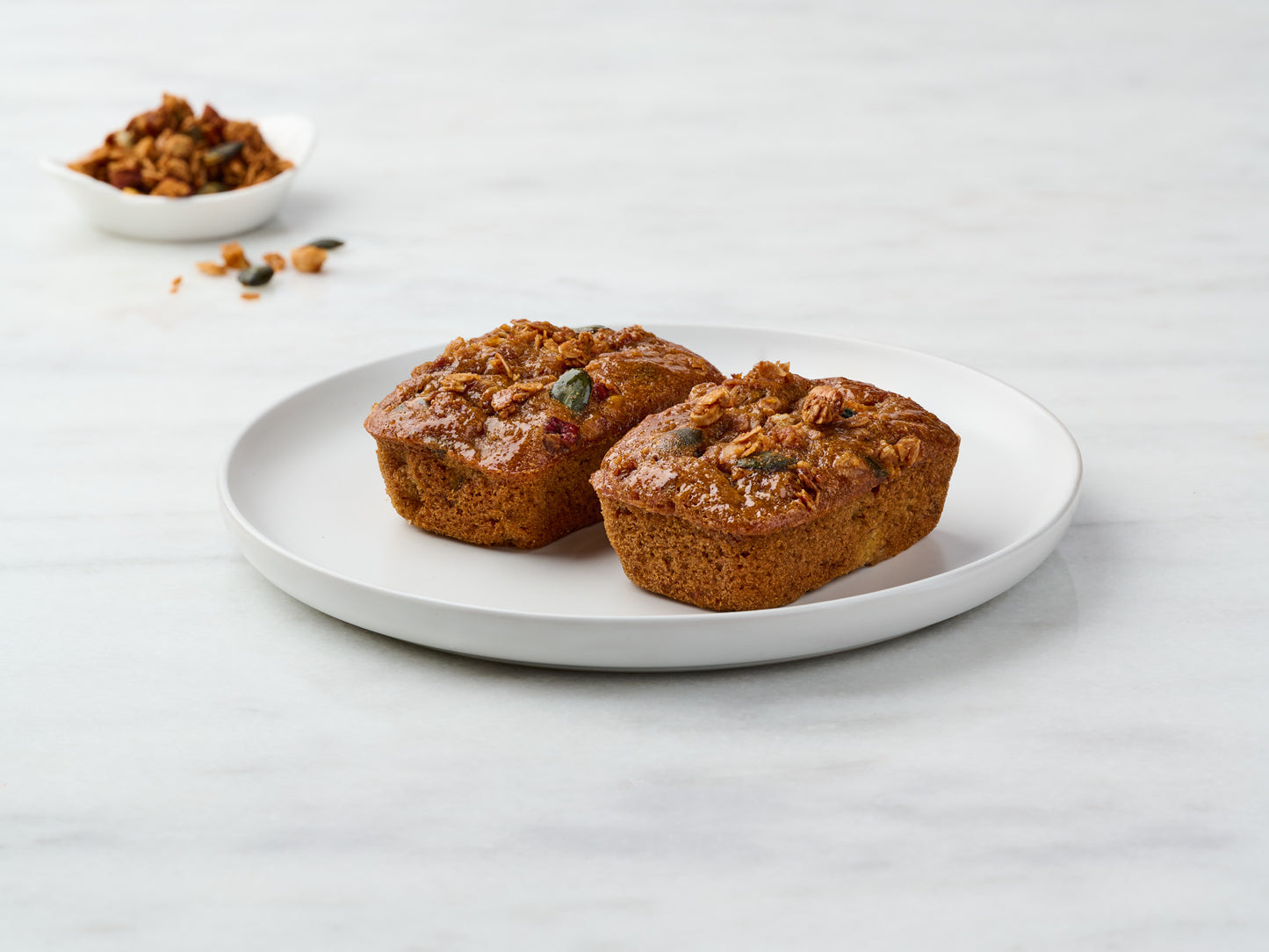 Refined Sugar Free Banana Granola Mini Loaf