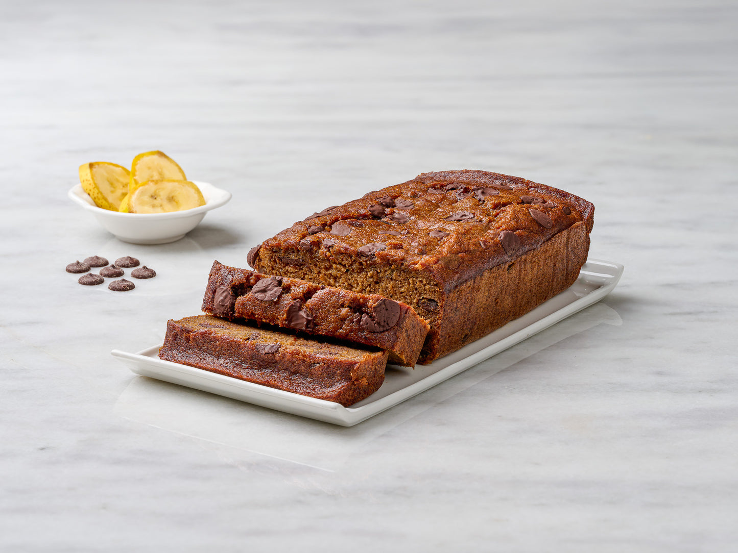 Refined Sugar Free Banana Chocolate Chip Loaf