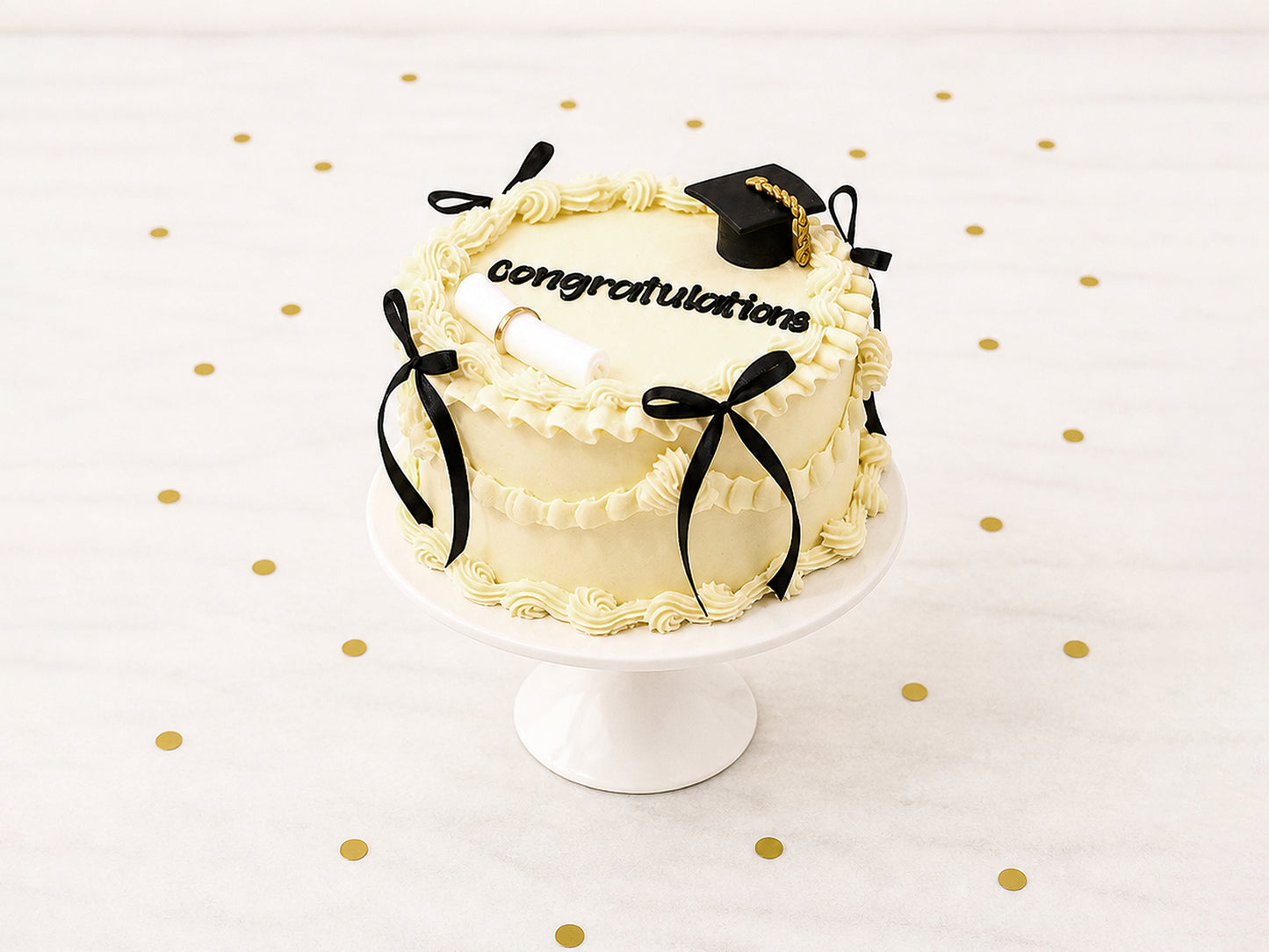 Ribbon Graduation Cake