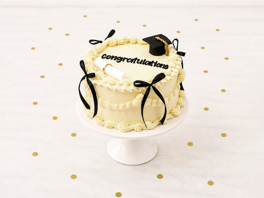 Ribbon Graduation Cake