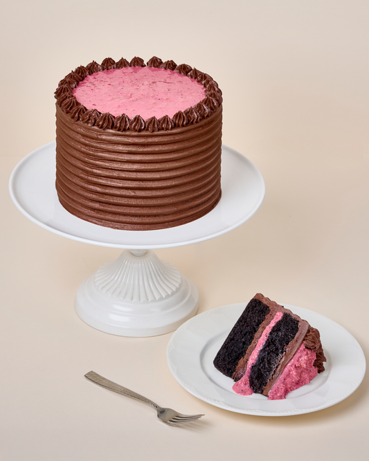 Chocolate Raspberry Crunch Cake