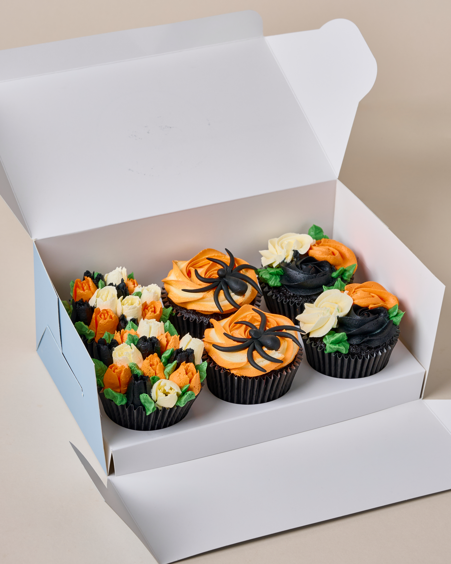 Halloween Floral Cupcakes