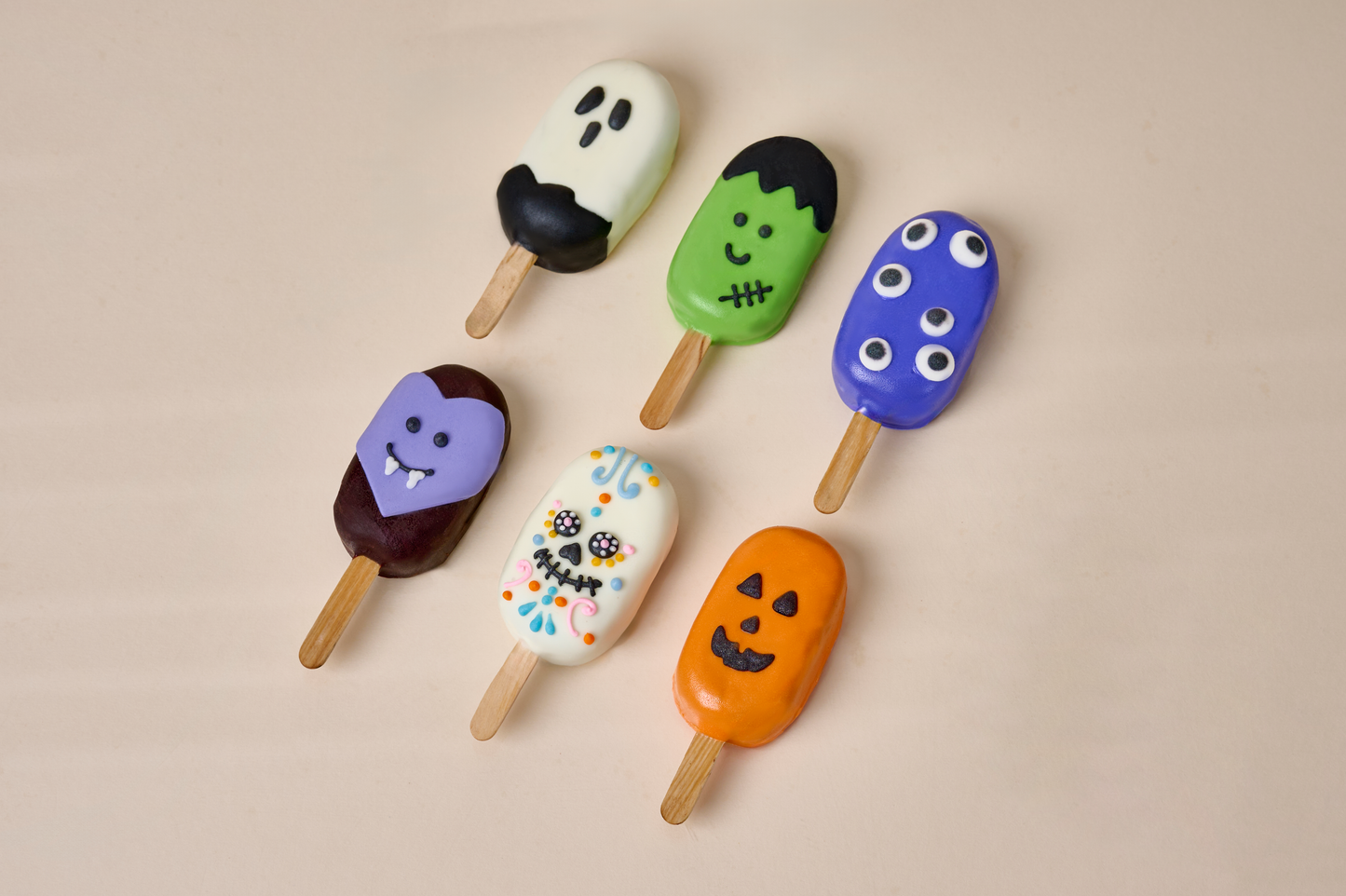 Halloween Themed Cake Popsicles